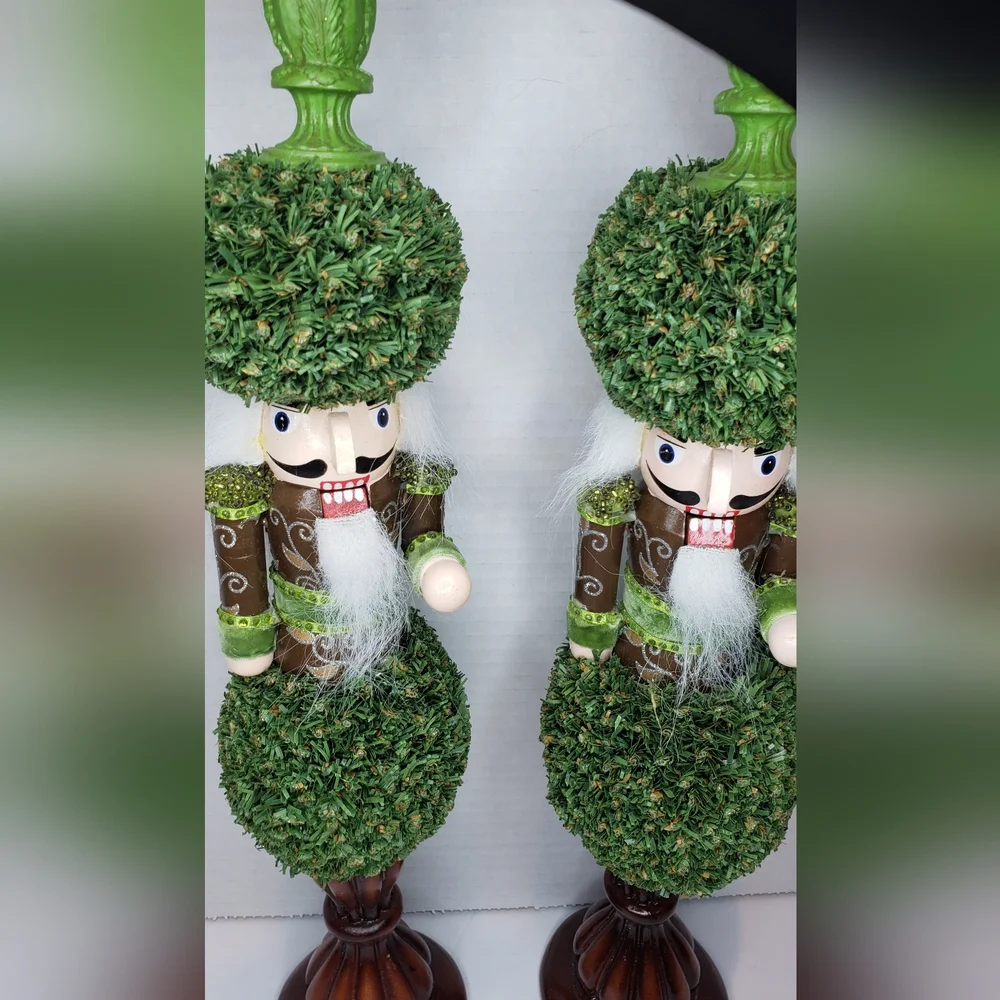 Nutcracker Topiary Set Of 2 - Picture 2 of 7